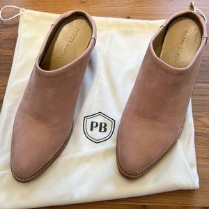 Poppy Barley heeled mules pale pink/blush color